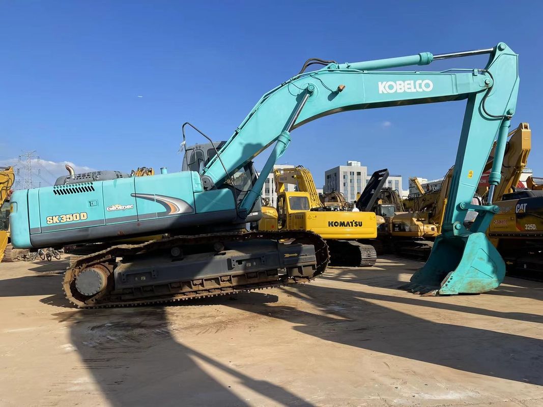 35 تن استفاده شده کوبلکو بزرگ Excavator SK350LC-8 پاک استفاده شده Excavators در ذخیره