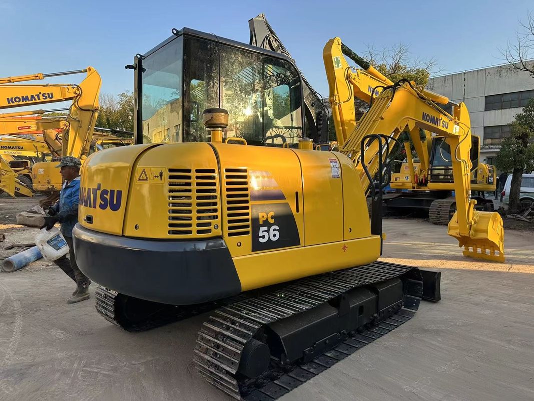 کاماتسو PC56-7 ميني اکساپتور استفاده شده 5 تن کاماتسو Excavator در حالت خوب