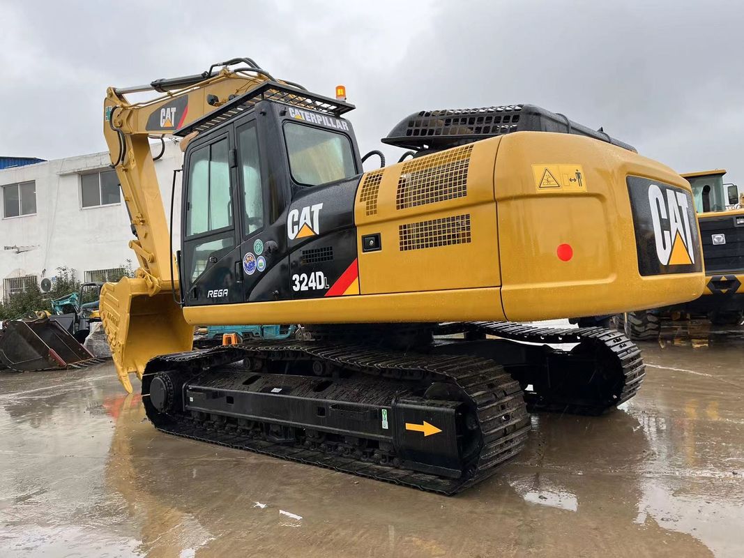 کار سنگین استفاده شده CAT 324DL Excavator Crawler Caterpillar Breaker Hammer Line موتور قدرتمند