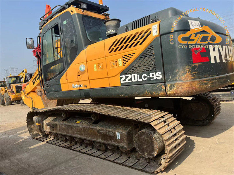 رنگ اصلی استفاده شده هیوندای 220LC-9S حفاری 22 تن دست دوم هیوندای 220 Digger