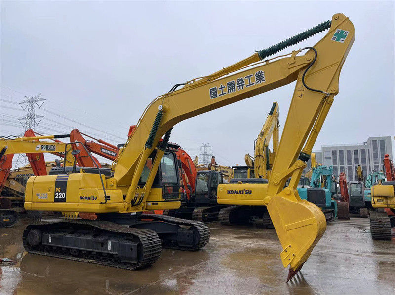 Komatsu PC220-8 استفاده شده ژاپن Excavator عملکرد بالا Excavator هیدرولیک متوسط