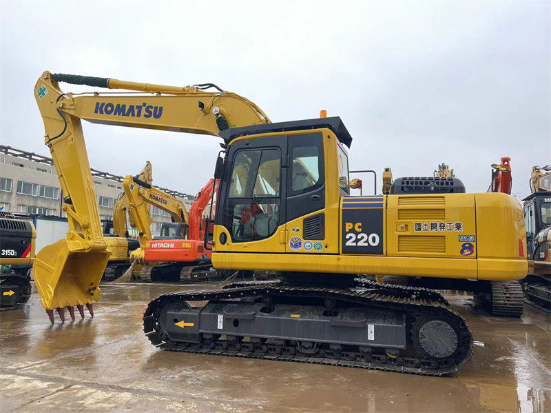Komatsu PC220-8 استفاده شده ژاپن Excavator عملکرد بالا Excavator هیدرولیک متوسط