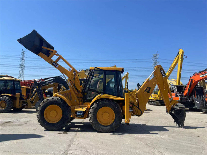 منشأ ایالات متحده آمریکا استفاده شده JCB 4CX Backhoe Loader دست دوم JCB 4CX چرخ Backhoe Loader