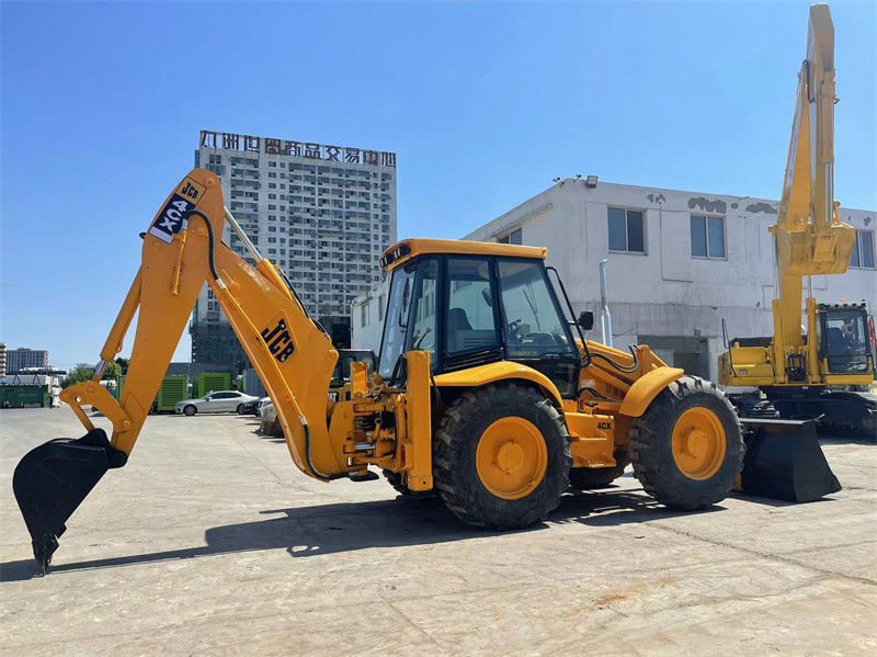 منشأ ایالات متحده آمریکا استفاده شده JCB 4CX Backhoe Loader دست دوم JCB 4CX چرخ Backhoe Loader