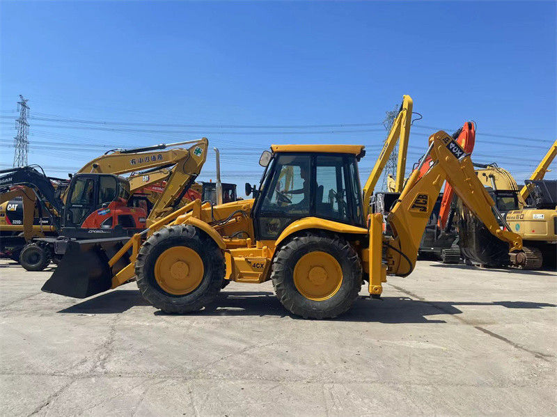 منشأ ایالات متحده آمریکا استفاده شده JCB 4CX Backhoe Loader دست دوم JCB 4CX چرخ Backhoe Loader