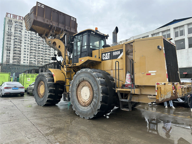 اصلی استفاده شده CAT 986H چرخ بارگذاری Caterpillar CAT 986 بزرگ بارگذاری انتهای جلو