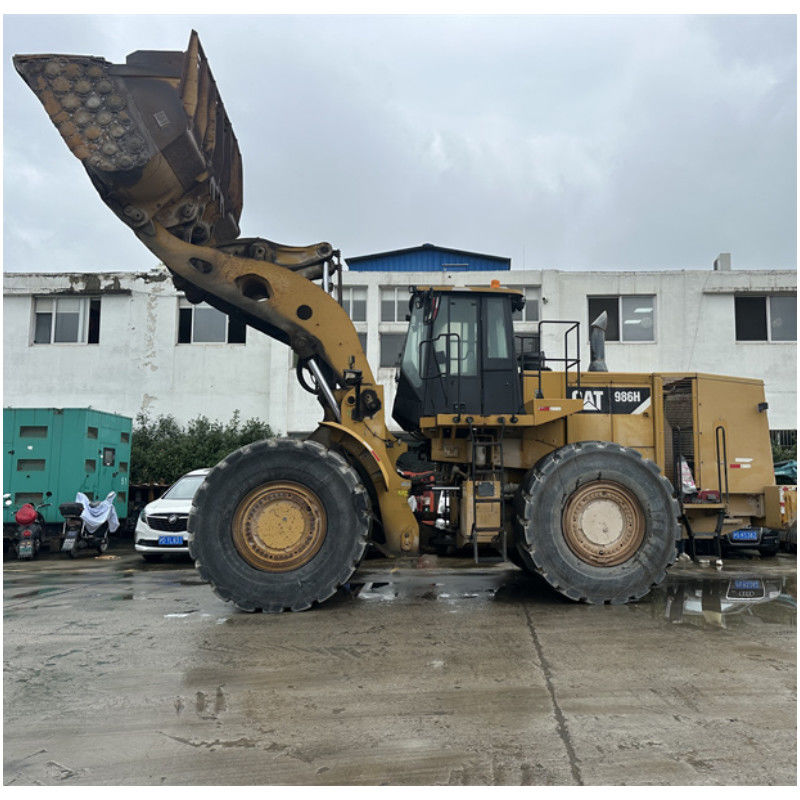 اصلی استفاده شده CAT 986H چرخ بارگذاری Caterpillar CAT 986 بزرگ بارگذاری انتهای جلو