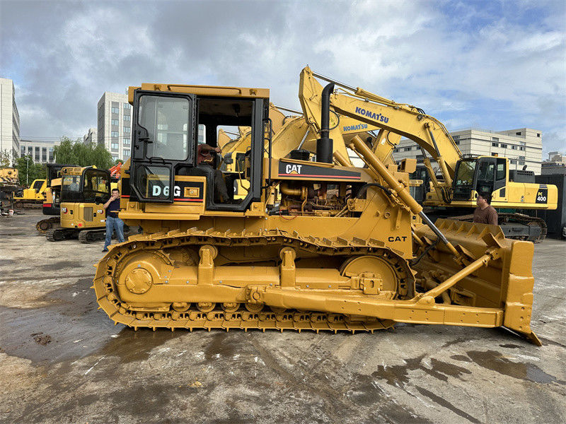 رنگ دوباره استفاده شده CAT D6G بولدوزر استفاده شده Caterpillar D3C D5B D6 در حالت خوب