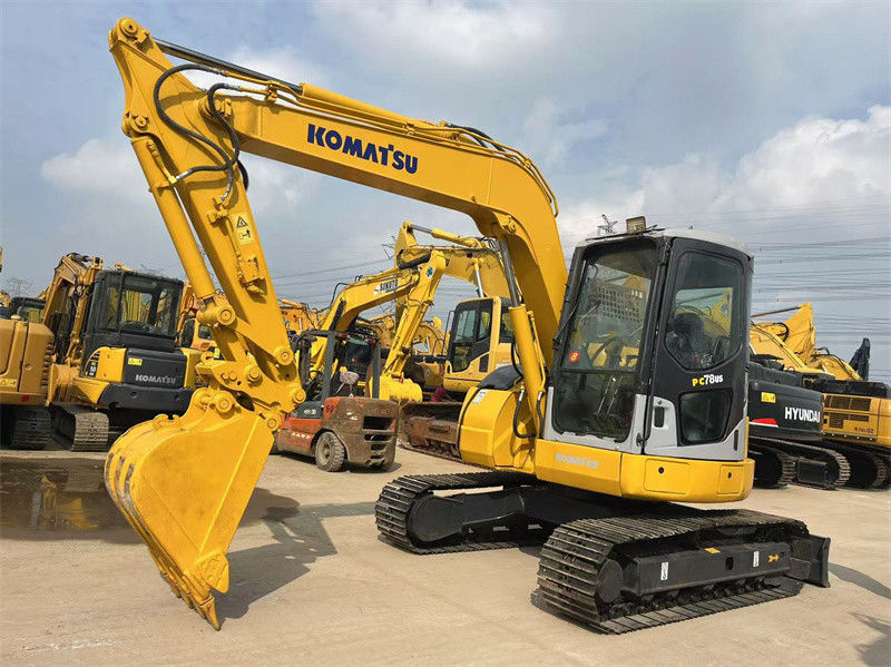 7.8 تن ژاپن استفاده شده کاماتسو PC78us کاوشگر خزنده PC78US-6 Mini Digger