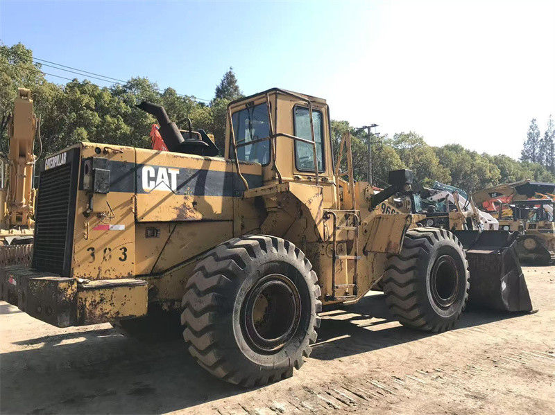 رنگ اصلی استفاده شده CAT 966F چرخ بارگذاری دست دوم Caterpillar CAT 966 بارگذاری جلو