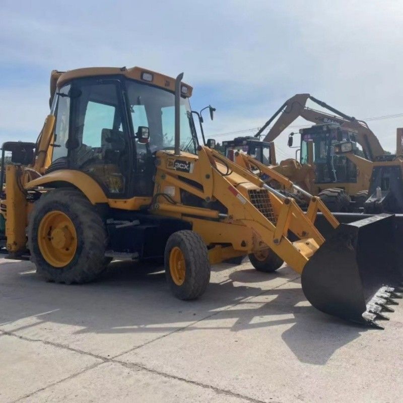 رنگ اصلی JCB 3CX Backhoe Loader 4 چرخ محرک برای حفاری و بارگذاری