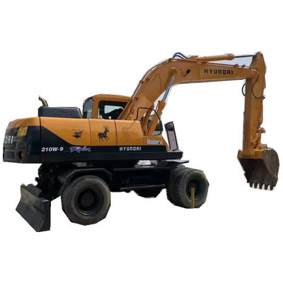 R210W 9 Hyundai Wheel Excavator Sites Limited Heavy Duty وزن عملیاتی 22 تن