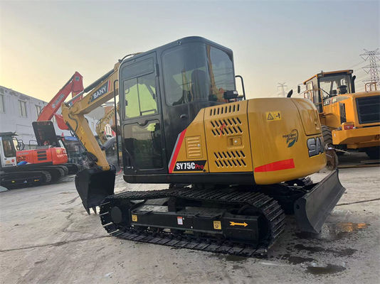 Sany SY75C Pro حفاری استفاده شده دست دوم 7.5 تن Sany Mini Digger