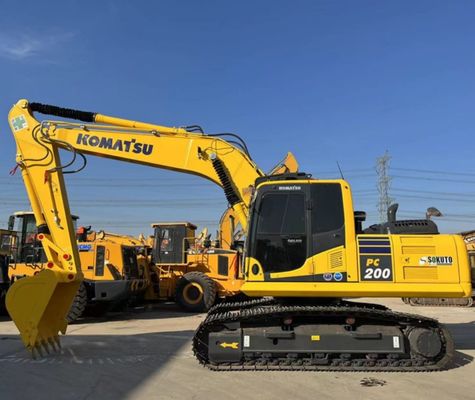 ۹۰٪ جدید استفاده شده نوع خزنده Komatsu PC200 ژاپن تولید عملکرد عالی کمی استفاده شده